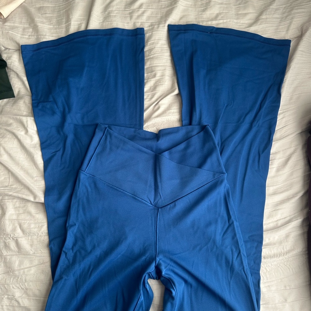 Aerie High-Waist Blue Flare Leggings
